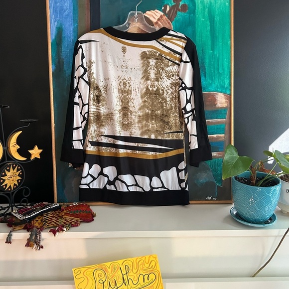 Ness Multicolor Abstract Floral Women's Top Smal - Picture 8 of 15